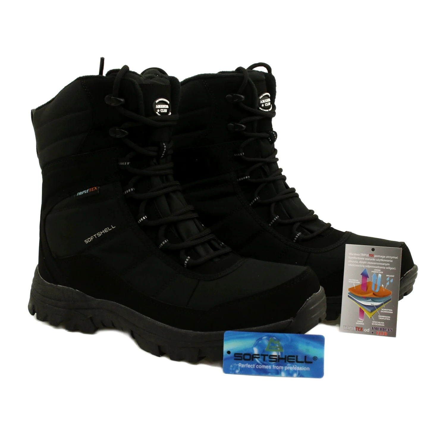 American Club Bottes Avec Une Membrane Isolée Avec Polaire SN01/22 Noir Le Noir 5 American Club Bottes Avec Une Membrane Isolée Avec Polaire SN01/22 Noir Le Noir – Image 5