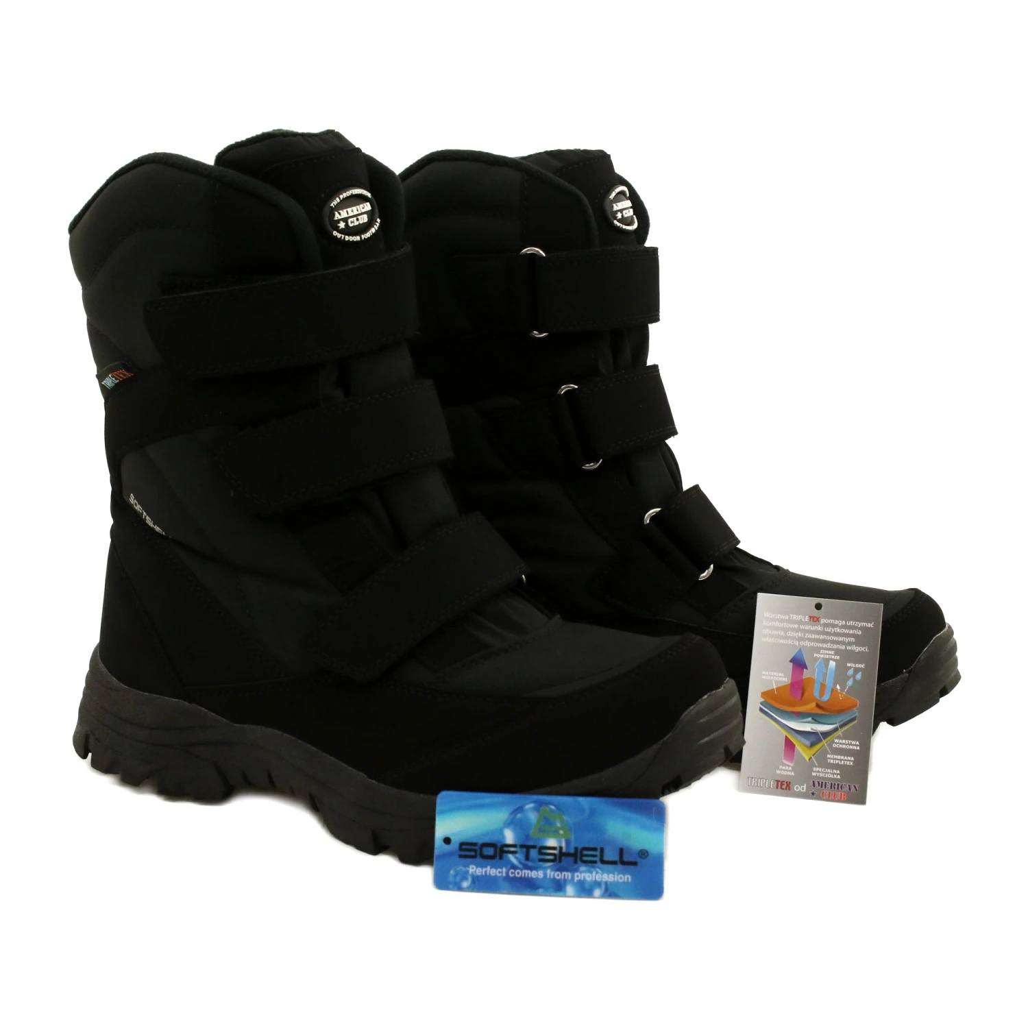 American Club Bottes Softshell Chauffantes Avec Velcro SN06/22 Noir Le Noir 4 American Club Bottes Softshell Chauffantes Avec Velcro SN06/22 Noir Le Noir – Image 4