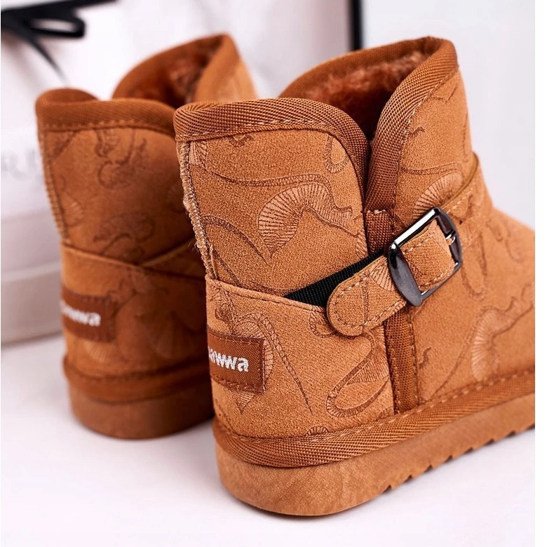 Apawwa Bottes De Neige Enfant Fourrure Marron Kawai Brun 3 Apawwa Bottes De Neige Enfant Fourrure Marron Kawai Brun – Image 3