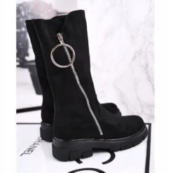 Apawwa Bottes Hautes Enfant Suede Warmed Noir Norabel Le Noir ['le Noir'] -Lumière Écarlate Bottes apawwa bottes hautes enfant suede warmed noir norabel le noir le noir 4 2000x2000 1