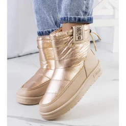 Big Star Bottes De Neige Dorées II274121 Beige D'or