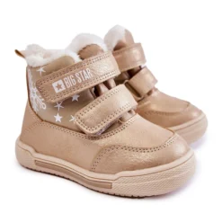 BIG STAR SHOES Bottes Chaudes Enfant Avec Velcro Big Star KK374189 Beige-Or Brun -Lumière Écarlate Bottes big star shoes bottes chaudes enfant avec velcro big star kk374189 beige or brun 12 2000x2000 1