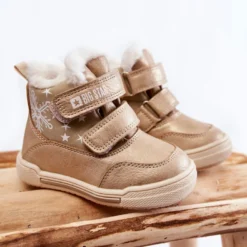 BIG STAR SHOES Bottes Chaudes Enfant Avec Velcro Big Star KK374189 Beige-Or Brun -Lumière Écarlate Bottes big star shoes bottes chaudes enfant avec velcro big star kk374189 beige or brun 4 2000x2000 1