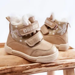 BIG STAR SHOES Bottes Chaudes Enfant Avec Velcro Big Star KK374189 Beige-Or Brun -Lumière Écarlate Bottes big star shoes bottes chaudes enfant avec velcro big star kk374189 beige or brun 5 2000x2000 1