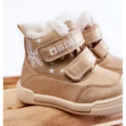 BIG STAR SHOES Bottes Chaudes Enfant Avec Velcro Big Star KK374189 Beige-Or Brun -Lumière Écarlate Bottes big star shoes bottes chaudes enfant avec velcro big star kk374189 beige or brun 6 2000x2000 1