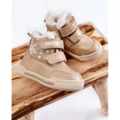 BIG STAR SHOES Bottes Chaudes Enfant Avec Velcro Big Star KK374189 Beige-Or Brun -Lumière Écarlate Bottes big star shoes bottes chaudes enfant avec velcro big star kk374189 beige or brun 8 2000x2000 1