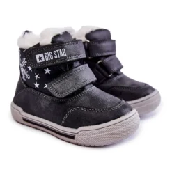 BIG STAR SHOES Bottes Chaudes Enfant Avec Velcro Big Star KK374191 Noir Le Noir