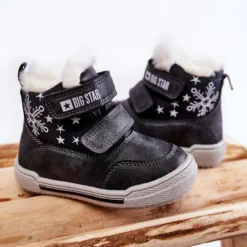 BIG STAR SHOES Bottes Chaudes Enfant Avec Velcro Big Star KK374191 Noir Le Noir -Lumière Écarlate Bottes big star shoes bottes chaudes enfant avec velcro big star kk374191 noir le noir 3 2000x2000 1