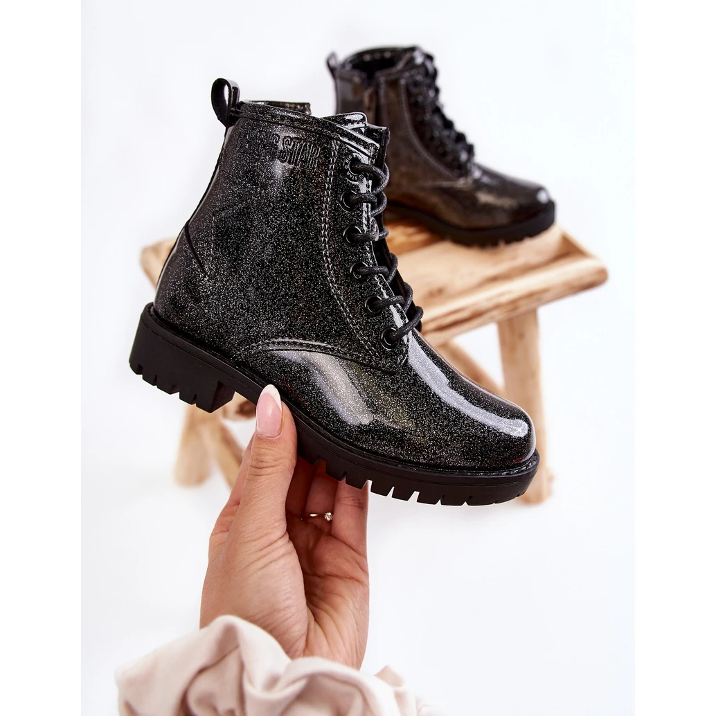 BIG STAR SHOES Bottes Chaudes Laquées Enfant Big Star II374047 Noir-Argent Le Noir 4 BIG STAR SHOES Bottes Chaudes Laquées Enfant Big Star II374047 Noir-Argent Le Noir – Image 4