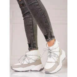 BIG STAR SHOES Bottes De Neige Blanches Pour Femmes Big Star KK274272 Beige