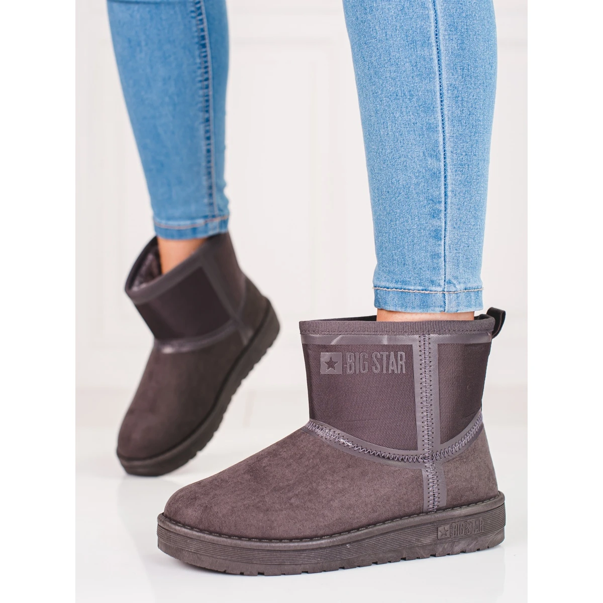 BIG STAR SHOES Bottes De Neige Courtes Femme Big Star KK274615 Gris 1 BIG STAR SHOES Bottes De Neige Courtes Femme Big Star KK274615 Gris