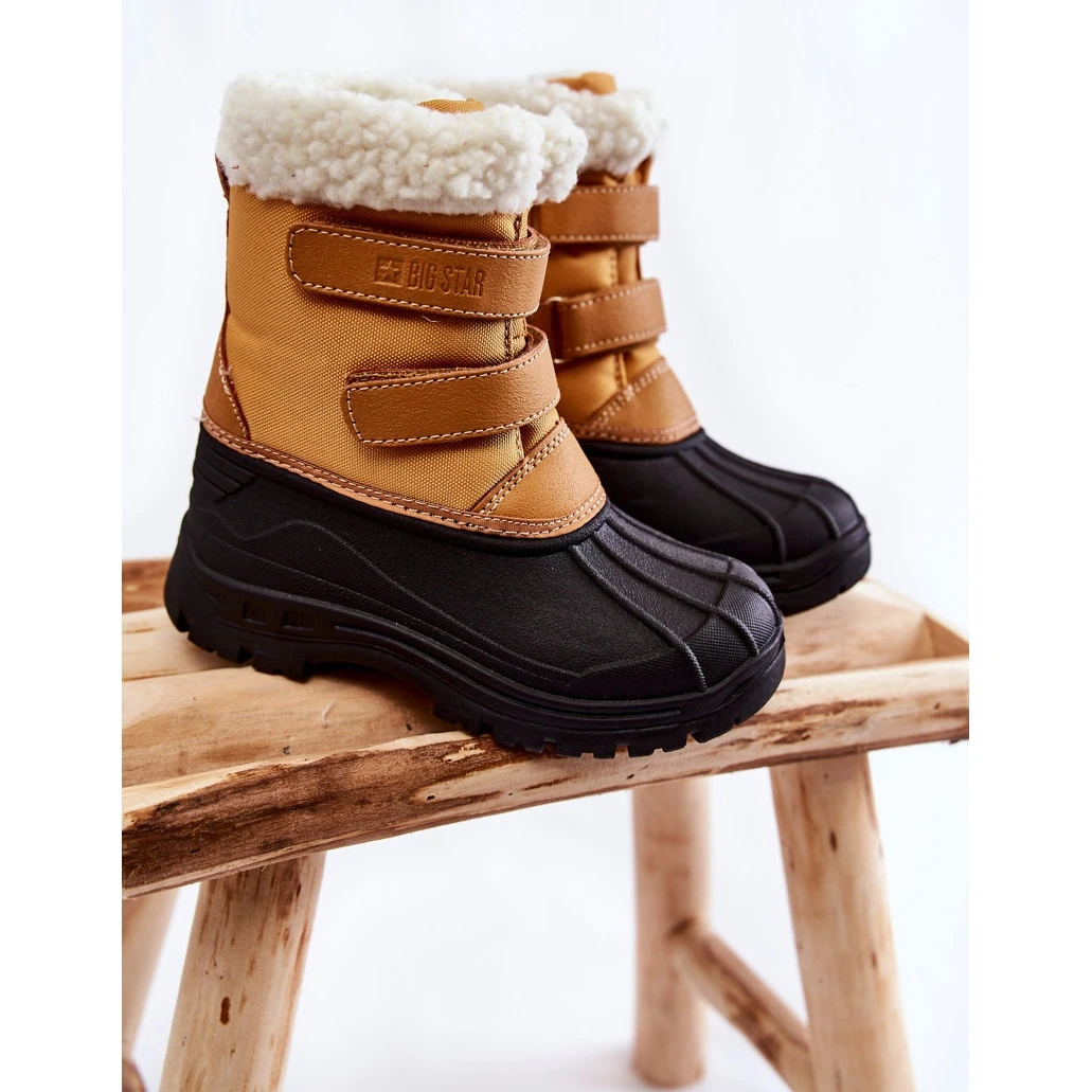 BIG STAR SHOES Bottes De Neige Enfant Sur Velcro Big Star KK374237 Camel Le Noir Orange 2 BIG STAR SHOES Bottes De Neige Enfant Sur Velcro Big Star KK374237 Camel Le Noir Orange – Image 2