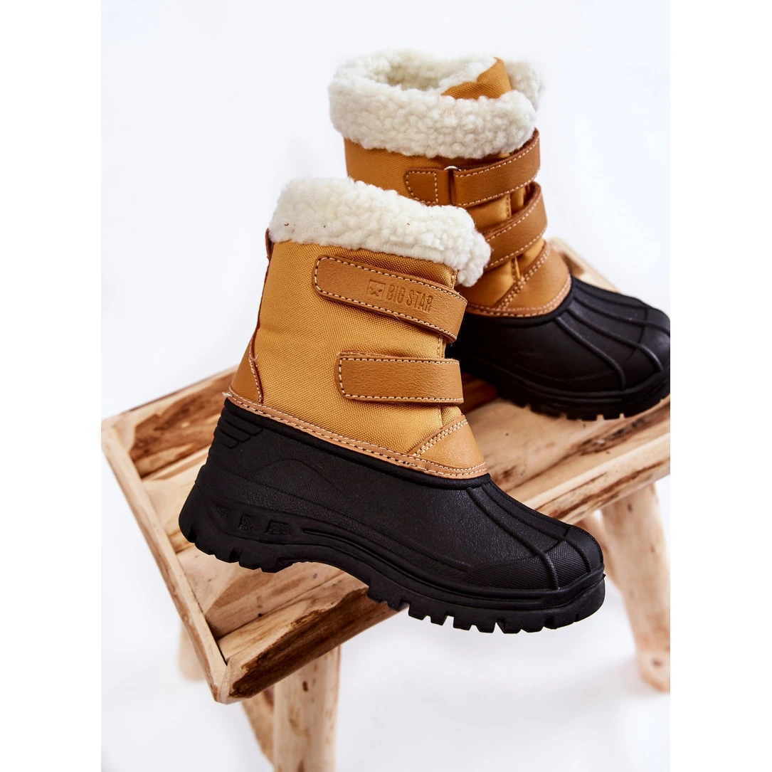 BIG STAR SHOES Bottes De Neige Enfant Sur Velcro Big Star KK374237 Camel Le Noir Orange 3 BIG STAR SHOES Bottes De Neige Enfant Sur Velcro Big Star KK374237 Camel Le Noir Orange – Image 3