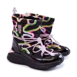 BIG STAR SHOES Bottes De Neige Enfant W Print Big Star KK374099 Noir-Rose Le Noir Multicolore -Lumière Écarlate Bottes big star shoes bottes de neige enfant w print big star kk374099 noir rose le noir multicolore 4 2000x2000 1