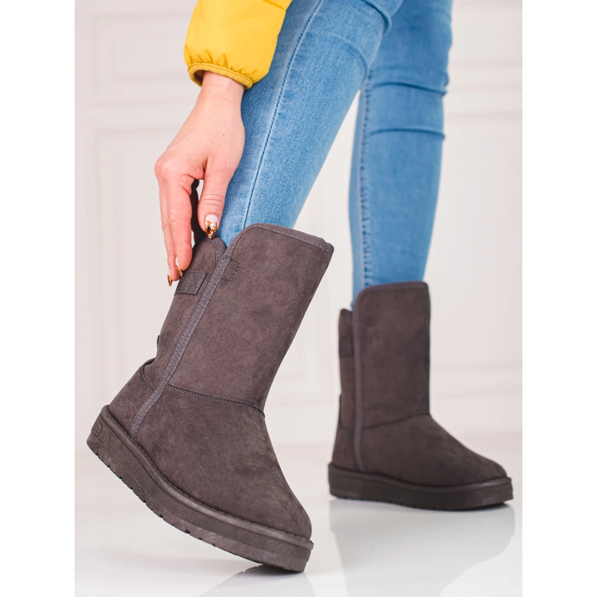 BIG STAR SHOES Bottes De Neige Hautes Pour Femmes Grises Big Star KK274619 2 BIG STAR SHOES Bottes De Neige Hautes Pour Femmes Grises Big Star KK274619 – Image 2