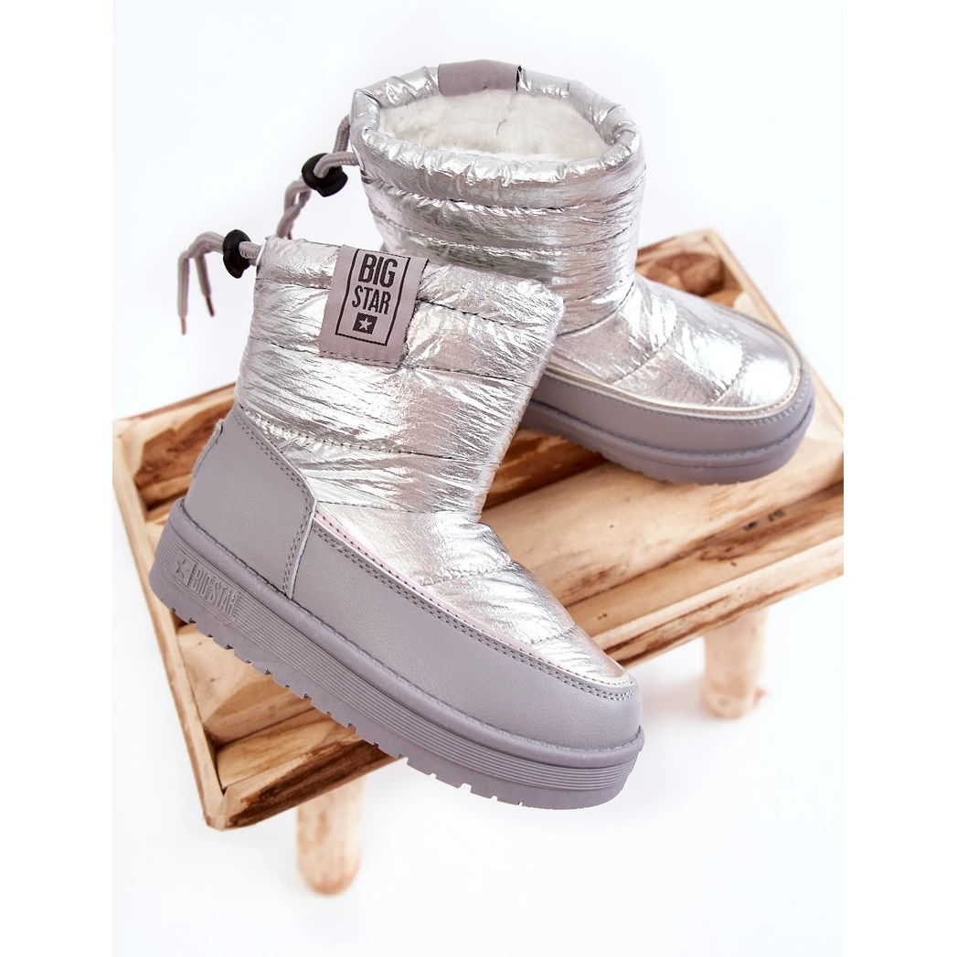 BIG STAR SHOES Bottes De Neige Pour Enfants Big Star KK374218 Szaro-Srebrne Argent Gris 3 BIG STAR SHOES Bottes De Neige Pour Enfants Big Star KK374218 Szaro-Srebrne Argent Gris – Image 3