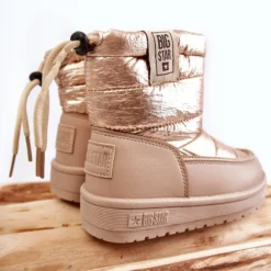BIG STAR SHOES Bottes De Neige Pour Enfants Big Star KK374221 Beżowo-Złote Beige D'or -Lumière Écarlate Bottes big star shoes bottes de neige pour enfants big star kk374221 bezowo zlote beige dor 5 2000x2000 1