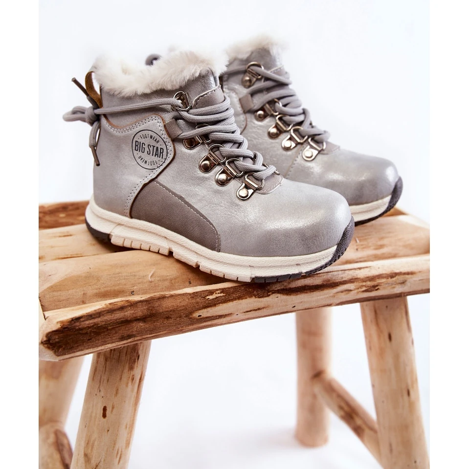 BIG STAR SHOES Bottes Isolées Pour Enfants Avec Une Fermeture éclair Big Star KK374178 Argent 1 BIG STAR SHOES Bottes Isolées Pour Enfants Avec Une Fermeture éclair Big Star KK374178 Argent