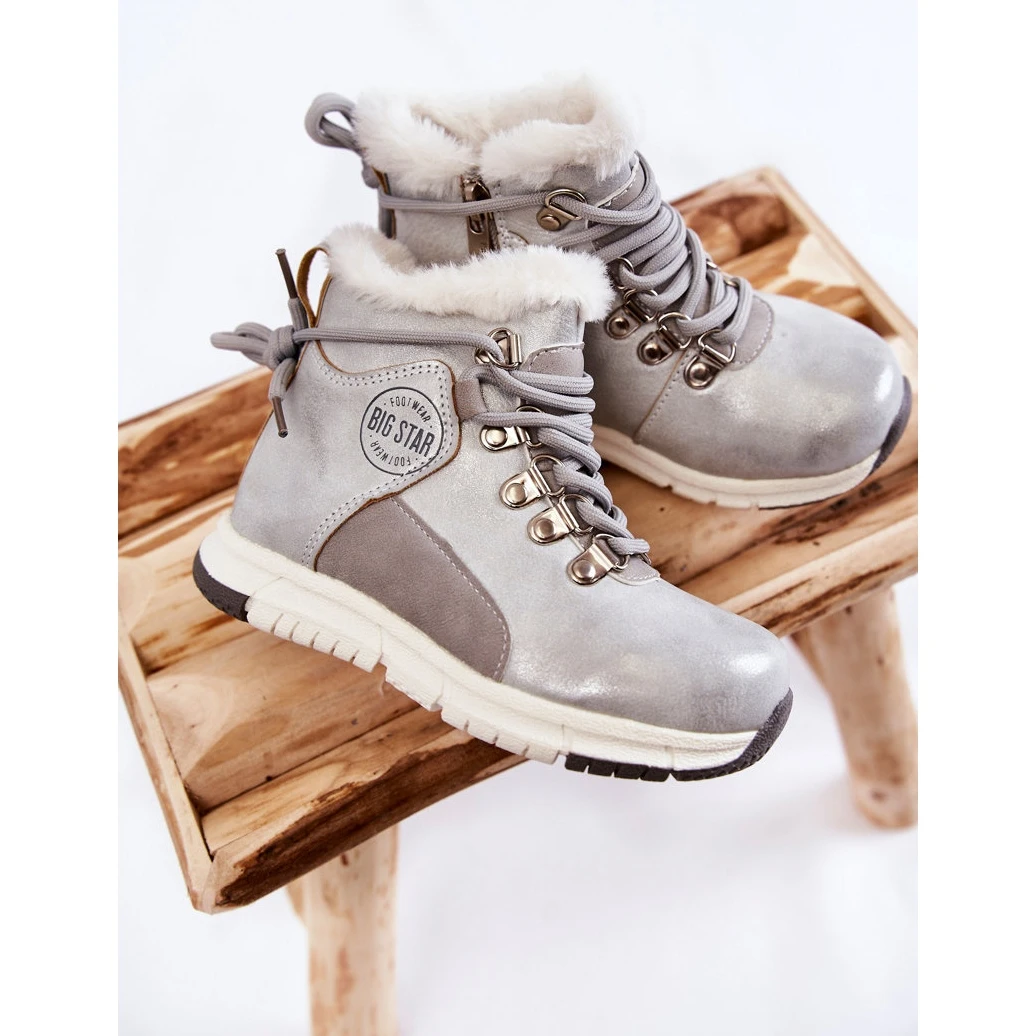 BIG STAR SHOES Bottes Isolées Pour Enfants Avec Une Fermeture éclair Big Star KK374178 Argent 4 BIG STAR SHOES Bottes Isolées Pour Enfants Avec Une Fermeture éclair Big Star KK374178 Argent – Image 4