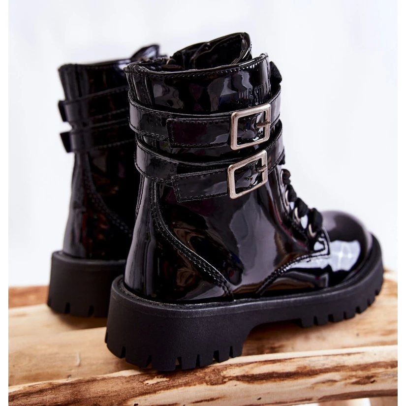 BIG STAR SHOES Bottes Laquées Enfant Big Star KK374131 Noir Le Noir 3 BIG STAR SHOES Bottes Laquées Enfant Big Star KK374131 Noir Le Noir – Image 3