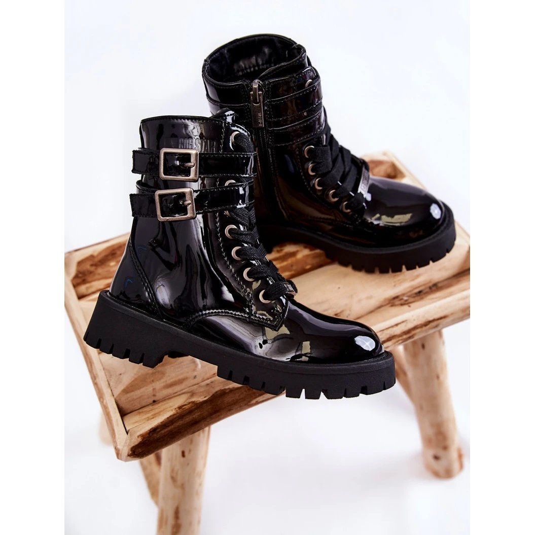 BIG STAR SHOES Bottes Laquées Enfant Big Star KK374131 Noir Le Noir 4 BIG STAR SHOES Bottes Laquées Enfant Big Star KK374131 Noir Le Noir – Image 4