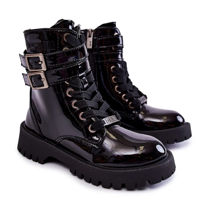 BIG STAR SHOES Bottes Laquées Enfant Big Star KK374131 Noir Le Noir 6 BIG STAR SHOES Bottes Laquées Enfant Big Star KK374131 Noir Le Noir – Image 6