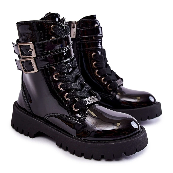 BIG STAR SHOES Bottes Laquées Enfant Big Star KK374131 Noir Le Noir 7 BIG STAR SHOES Bottes Laquées Enfant Big Star KK374131 Noir Le Noir – Image 7