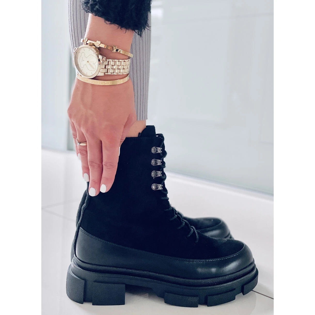 BM Bottes à Lacets Noires Kinney Le Noir 3 BM Bottes à Lacets Noires Kinney Le Noir – Image 3