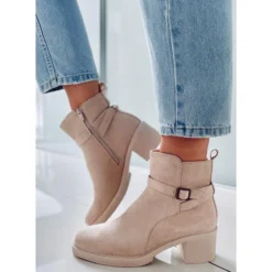 BM Bottes à Talons Larges Aretha Beige -Lumière Écarlate Bottes bm bottes a talons larges aretha beige 3 2000x2000 1