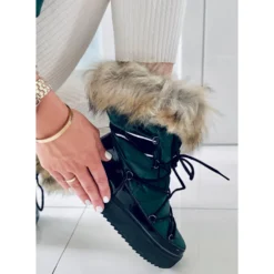 BM Bottes De Neige Femme Amerie Vert -Lumière Écarlate Bottes bm bottes de neige femme amerie vert 4 2000x2000 1