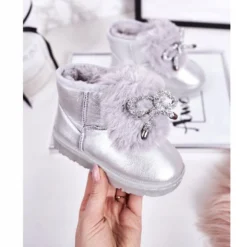 BM Bottes De Neige Pour Enfants Avec Fourrure Silver Aurora Argent -Lumière Écarlate Bottes bm bottes de neige pour enfants avec fourrure silver aurora argent 3 2000x2000 1