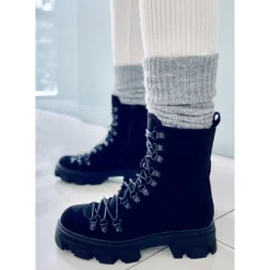 BM Bottes De Travail à Lacets Conor Black Le Noir -Lumière Écarlate Bottes bm bottes de travail a lacets conor black le noir 4 2000x2000 1