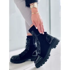 BM Bottes De Travail Pour Femme Cyrus Black Le Noir -Lumière Écarlate Bottes bm bottes de travail pour femme cyrus black le noir 3 2000x2000 1