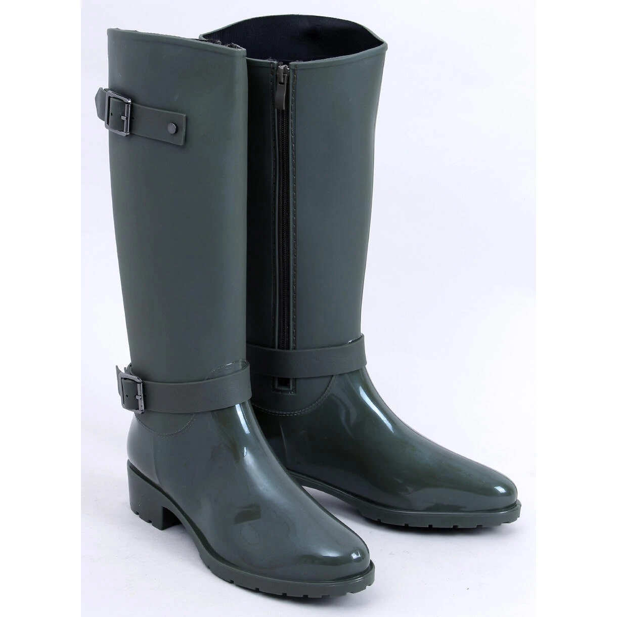 BM Bottes D'équitation Vertes Fendues 5 BM Bottes D'équitation Vertes Fendues – Image 5