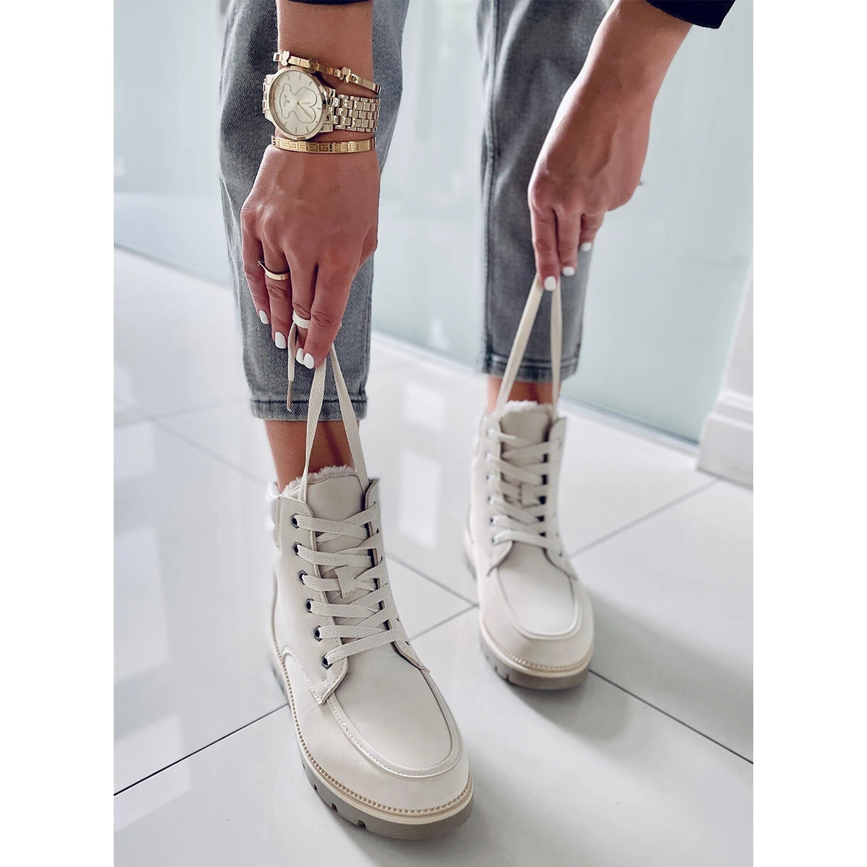 BM Bottes Isolées Germano Beige 3 BM Bottes Isolées Germano Beige – Image 3