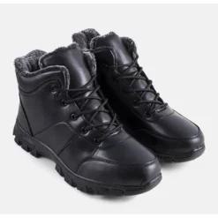 BM Bottes Trenton Isolées Laquées Noires Le Noir