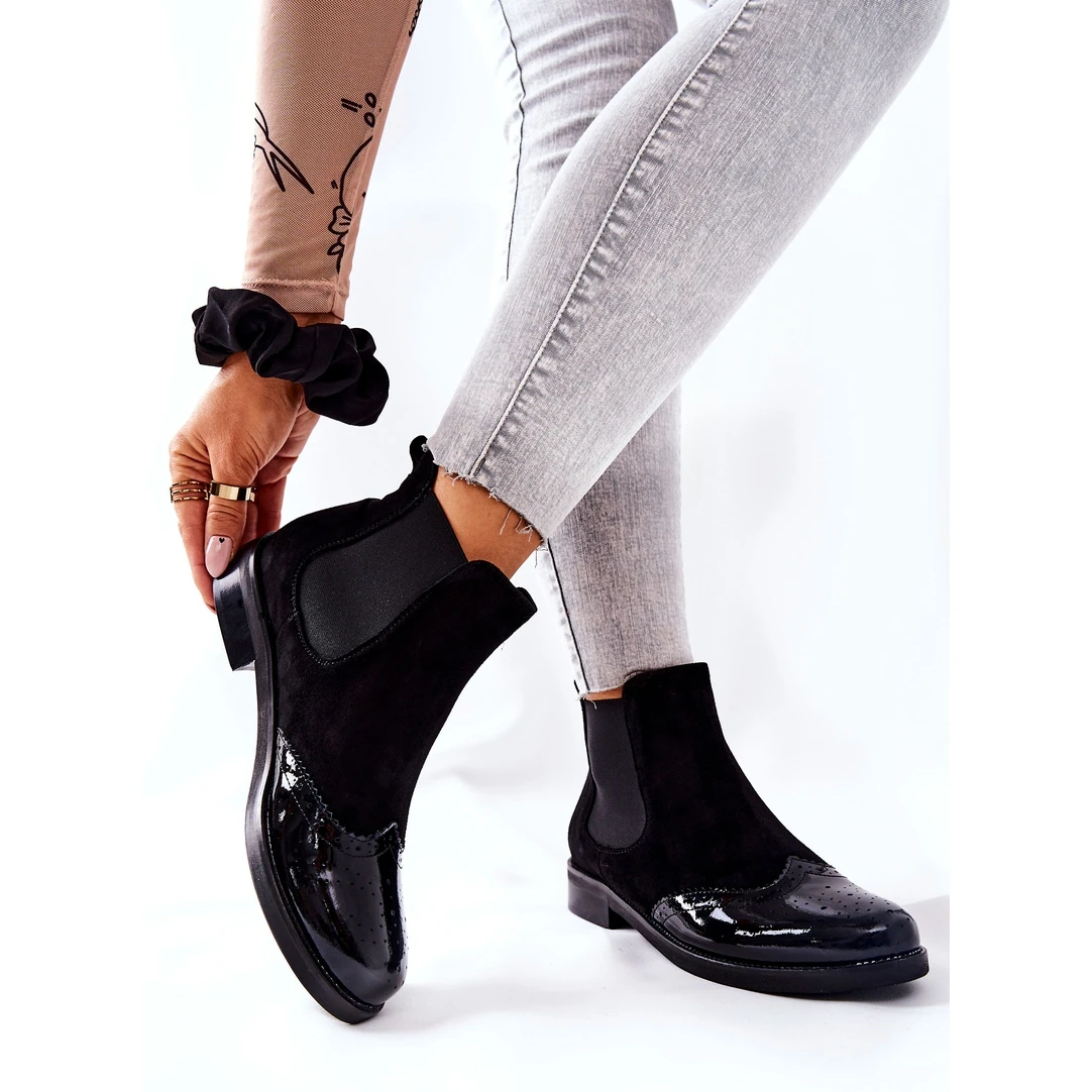 Bottes à Enfiler En Cuir Laura Messi Noir 2096 Le Noir 2 Bottes à Enfiler En Cuir Laura Messi Noir 2096 Le Noir – Image 2