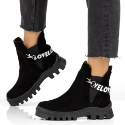 Bottes à Enfiler En Daim Filippo DBT3927 Le Noir