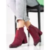 Bottes Bordeaux Pour Dames Sur Un Poteau Avec Un élastique Shelovet