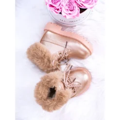 Bottes Chaudes Enfant Trappeurs Or Rose Phobos ['rose', 'jaune, Or']