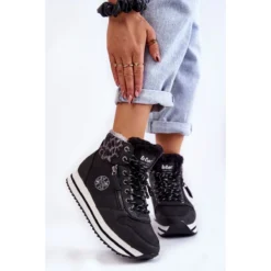 Bottes Chaudes Noires Pour Femmes Lee Cooper LCJ-22-31-1448 Le Noir