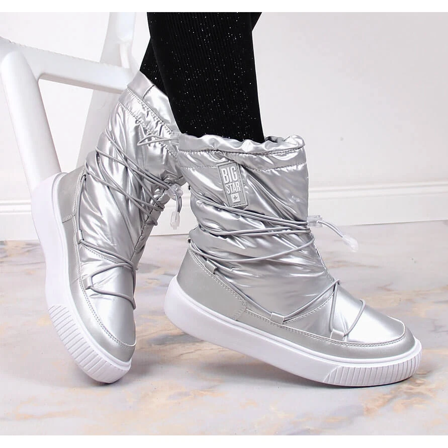 Bottes De Neige à Enfiler Argentées Métallisées Big Star KK274195 1 Bottes De Neige à Enfiler Argentées Métallisées Big Star KK274195
