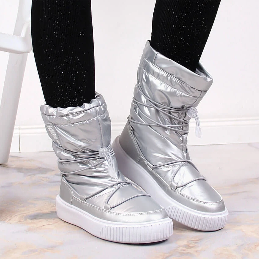 Bottes De Neige à Enfiler Argentées Métallisées Big Star KK274195 2 Bottes De Neige à Enfiler Argentées Métallisées Big Star KK274195 – Image 2