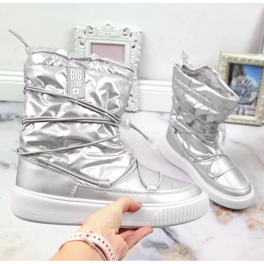 Bottes De Neige à Enfiler Argentées Métallisées Big Star KK274195 4 Bottes De Neige à Enfiler Argentées Métallisées Big Star KK274195 – Image 4