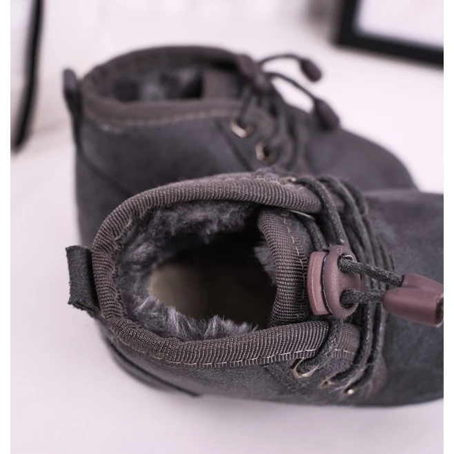 Bottes De Neige à Lacets Pour Enfants Réchauffées Avec Fourrure Grey Hunter Gris 1 Bottes De Neige à Lacets Pour Enfants Réchauffées Avec Fourrure Grey Hunter Gris