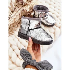 Bottes De Neige Argentées Chaudes Pour Jeunes Enfants Sequins Shard ['gris-noir'] Gris -Lumière Écarlate Bottes bottes de neige argentees chaudes pour jeunes enfants sequins shard gris noir gris 4 2000x2000 1