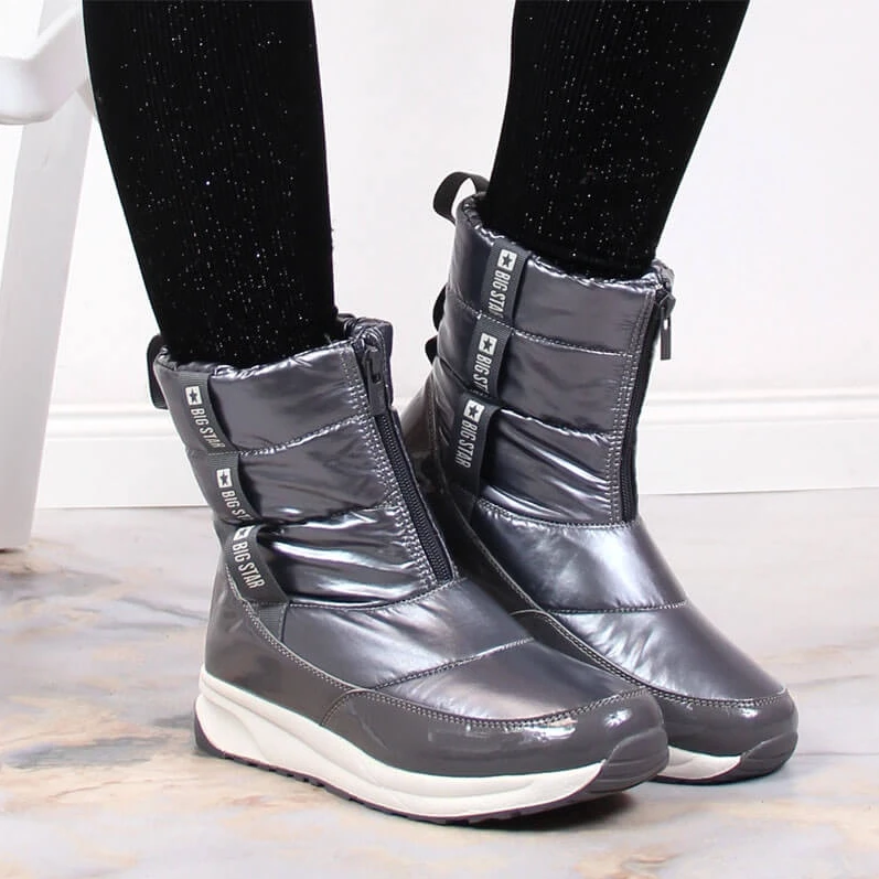 Bottes De Neige Argentées Métallisées Pour Femmes Big Star KK274391 2 Bottes De Neige Argentées Métallisées Pour Femmes Big Star KK274391 – Image 2
