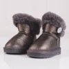 Bottes De Neige Chaudes Pour Filles Avec Fourrure Shelovet Marron Brun