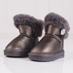 Bottes De Neige Chaudes Pour Filles Avec Fourrure Shelovet Marron Brun