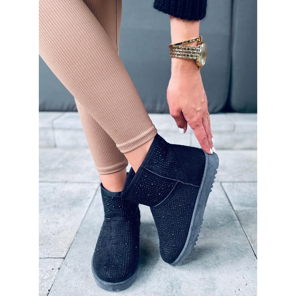 Bottes De Neige Courtes Emusy D'Amber Black Le Noir 1 Bottes De Neige Courtes Emusy D'Amber Black Le Noir